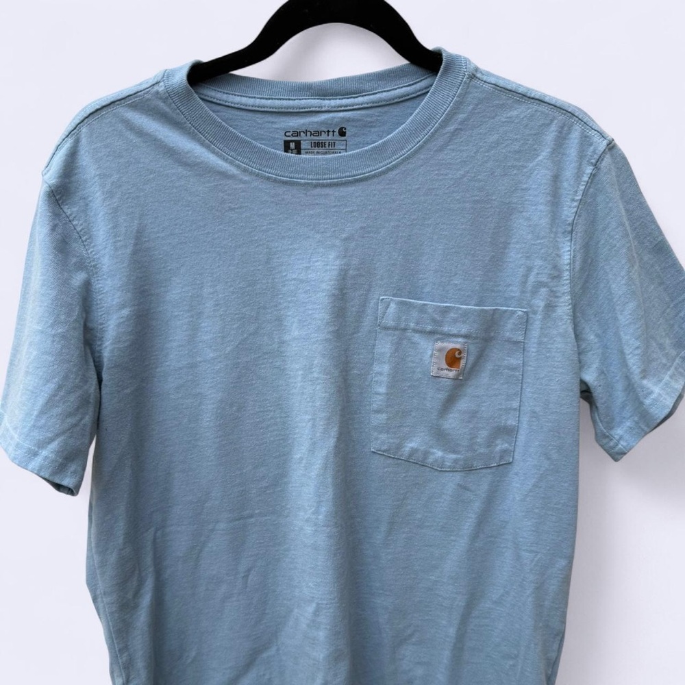 Carhartt Women's Light Blue Short Sleeve Tee